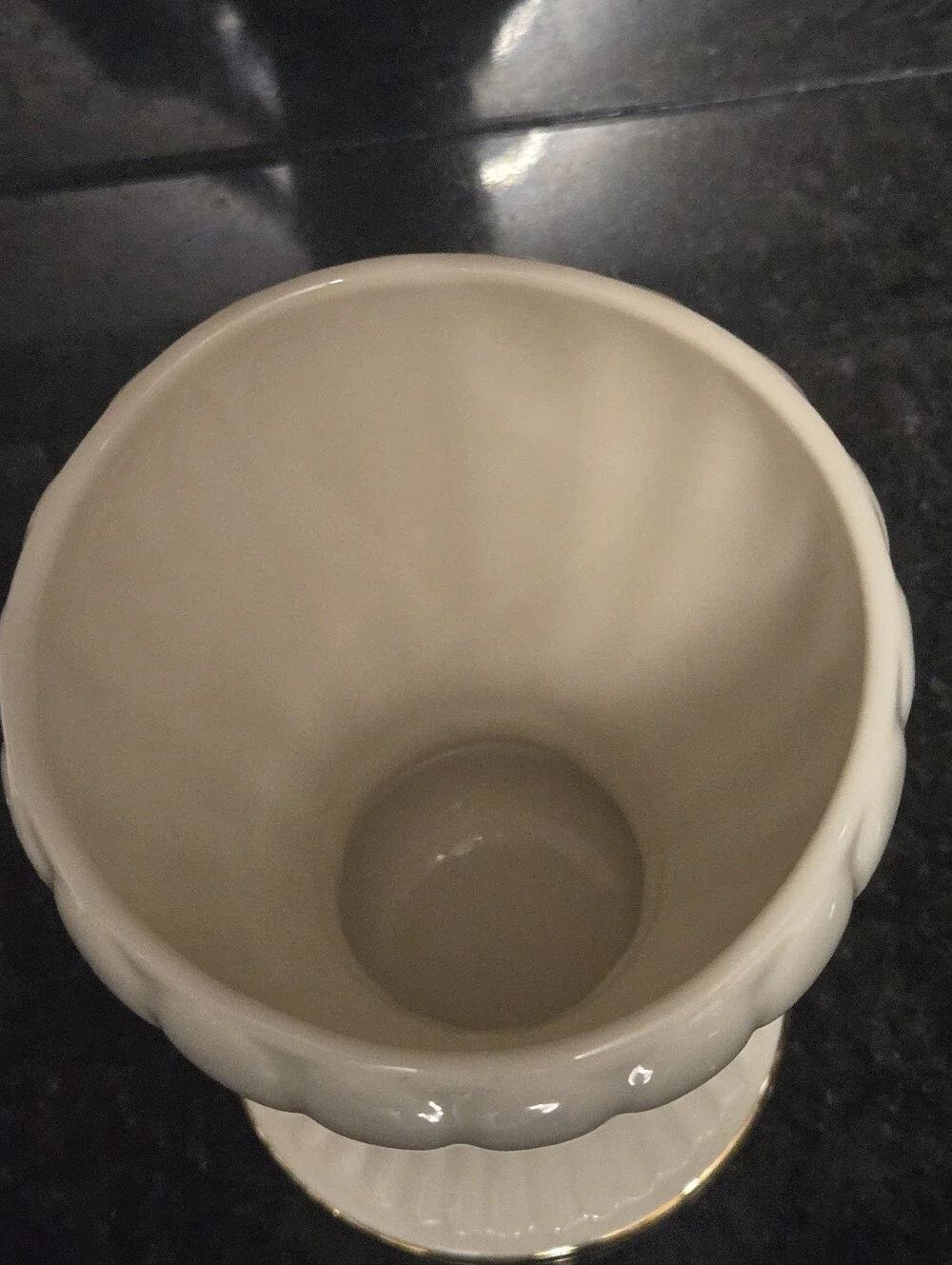 Vintage Lenox Illuminations Florentine Of Pearl Candle Storage Jar Not Lid